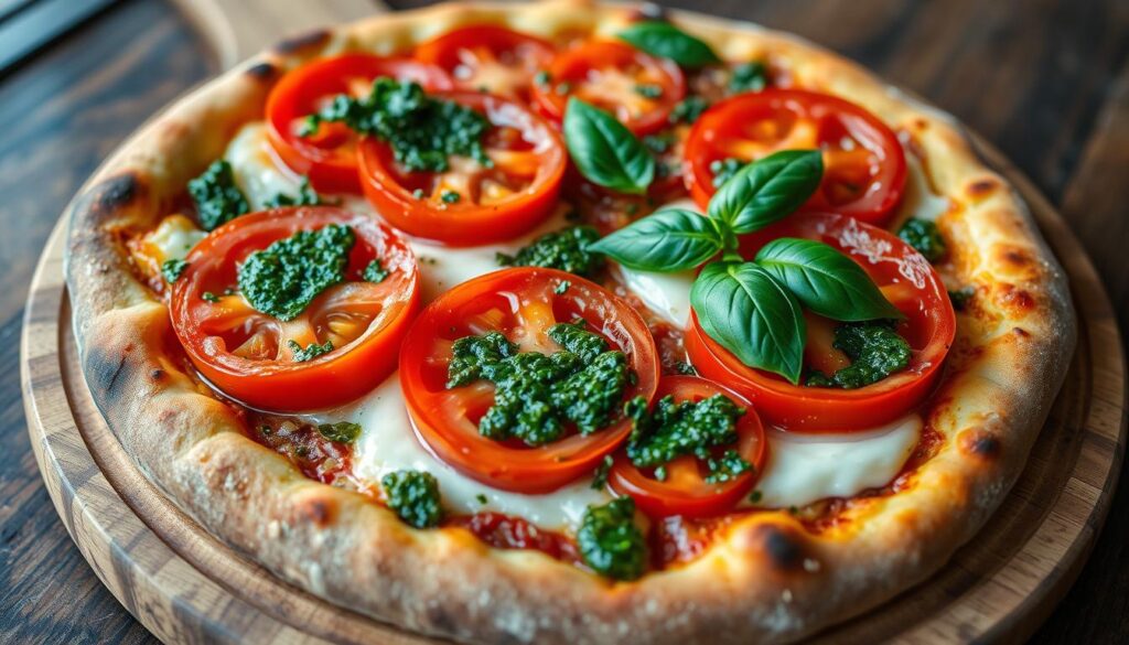 Chimichurri tomato pizza recipe