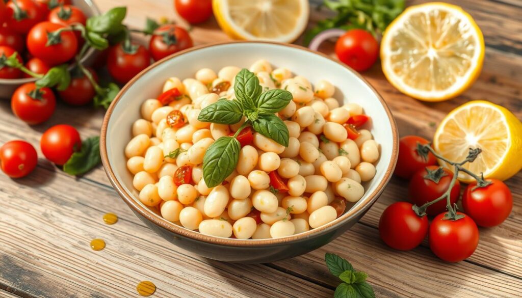 White Bean and Basil Dish